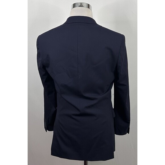 Murano 38R Slim Fit Sport Coat Wool Blend Navy Blue Two Button Double Vented - Picture 6 of 9